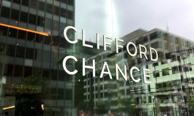 Clifford Chance writing on the side of their building